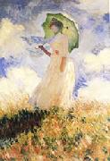Claude Monet Study of Figure Outdoors oil